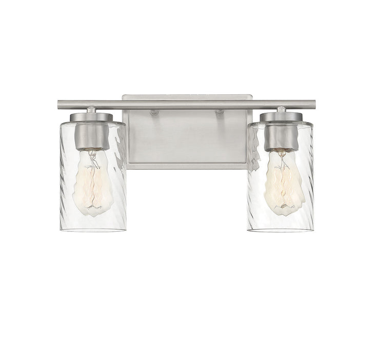 Meridian M80037BN Two Light Bathroom Vanity Light, Brushed Nickel