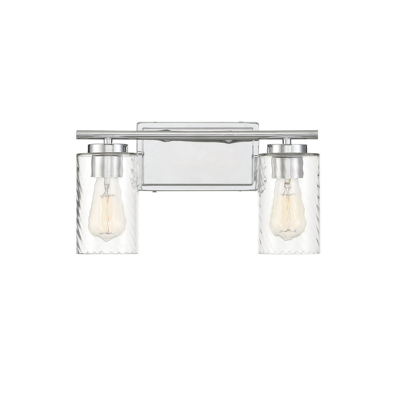 Meridian M80037CH Two Light Bathroom Vanity Light, Chrome