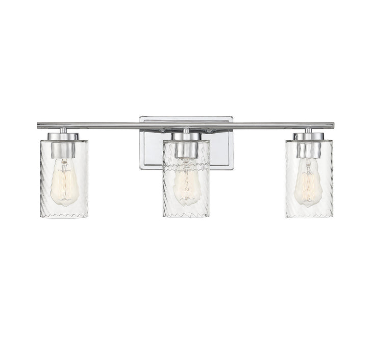 Meridian M80038CH Three Light Bathroom Vanity Light, Chrome