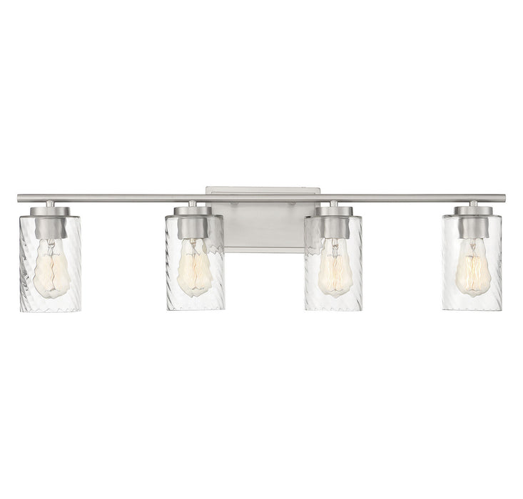 Meridian M80039BN Four Light Bathroom Vanity Light, Brushed Nickel