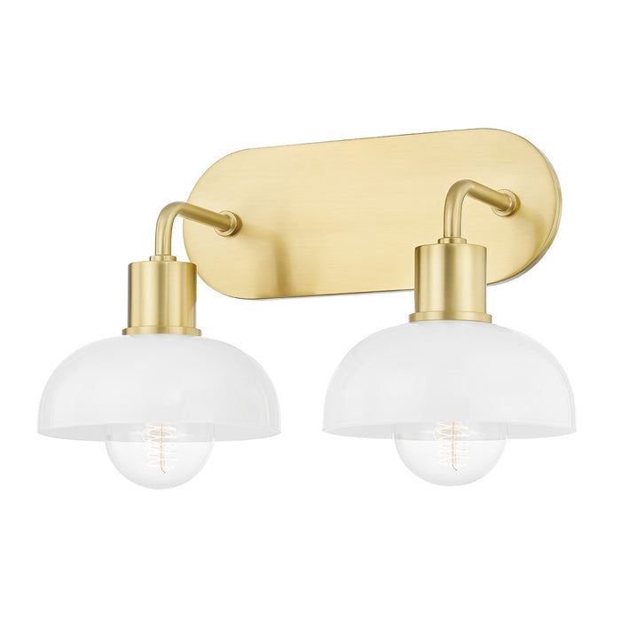 Mitzi H107302-AGB Two Light Bath and Vanity, Aged Brass