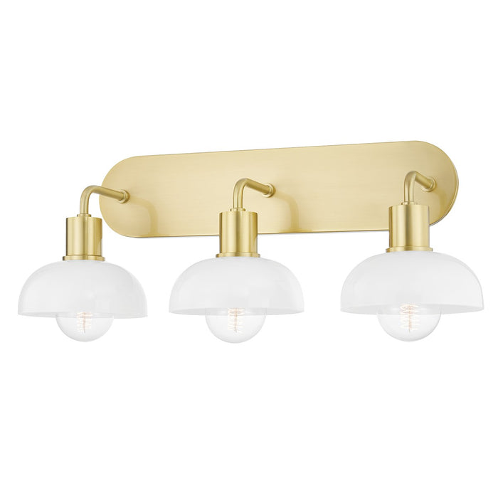 Mitzi H107303-AGB Three Light Bath and Vanity, Aged Brass
