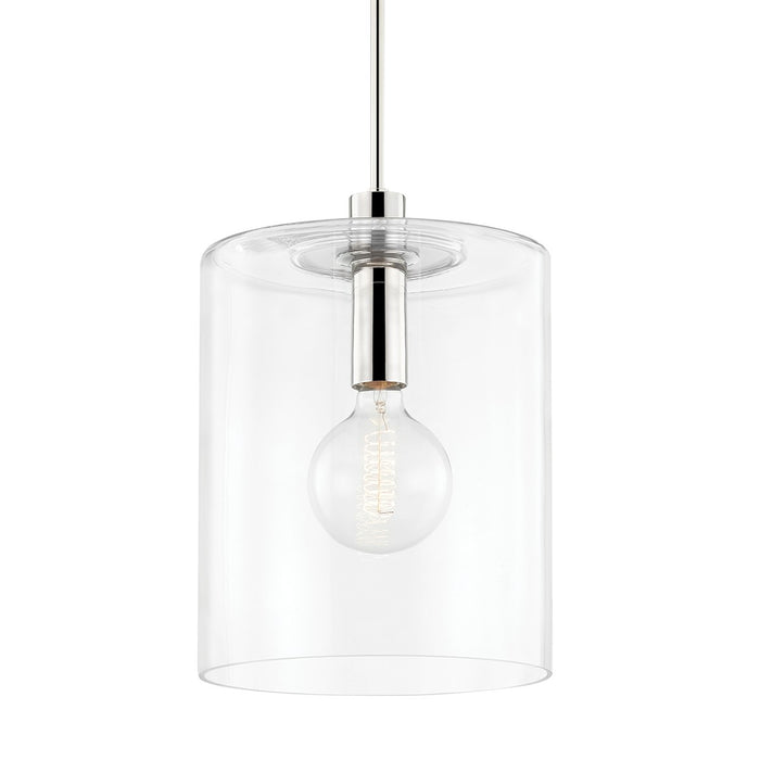 Mitzi H108701L-PN One Light Pendant, Polished Nickel