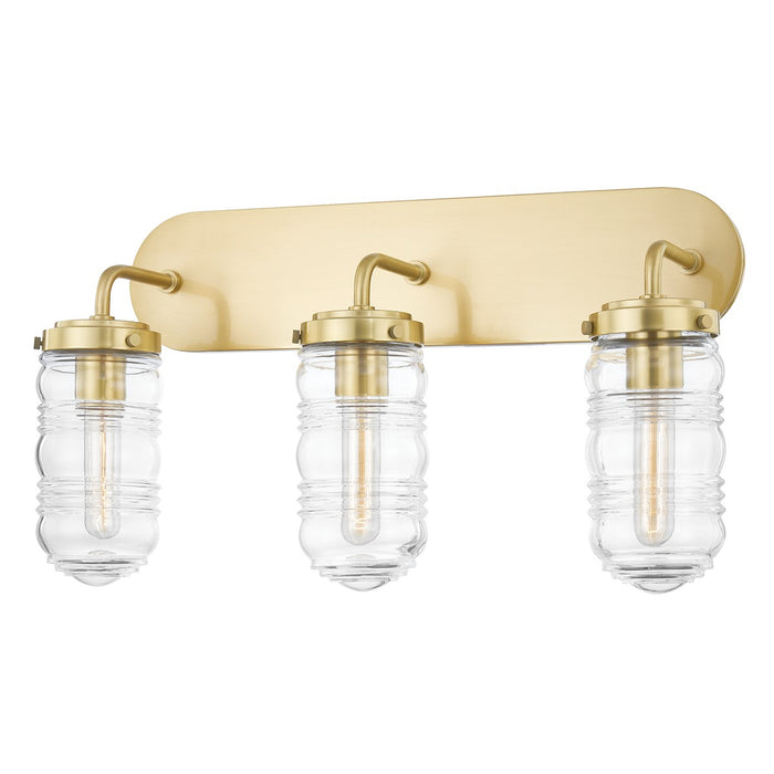 Mitzi H124303-AGB Three Light Bath and Vanity, Aged Brass