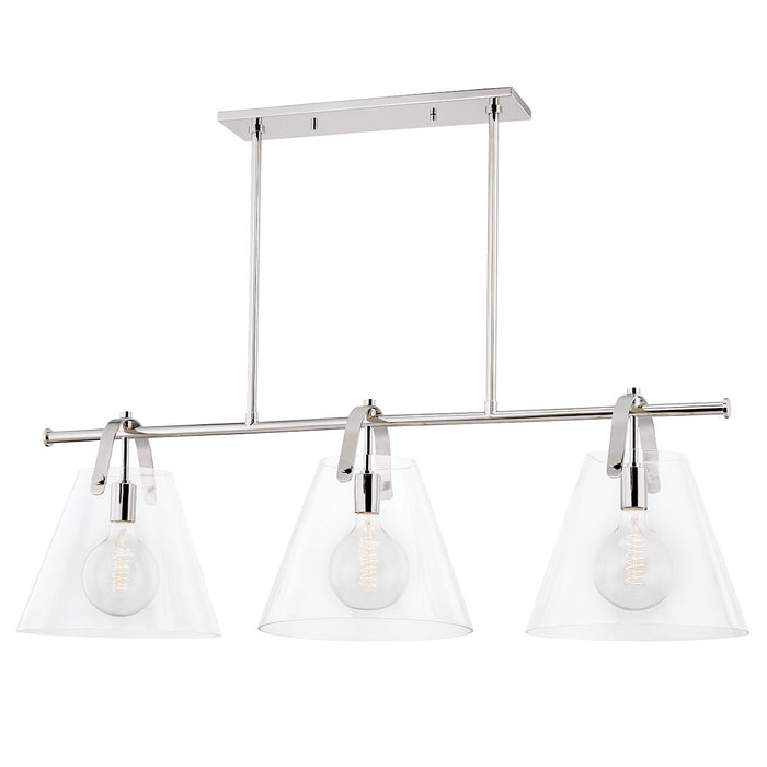 Mitzi H162903-PN Three Light Linear, Polished Nickel