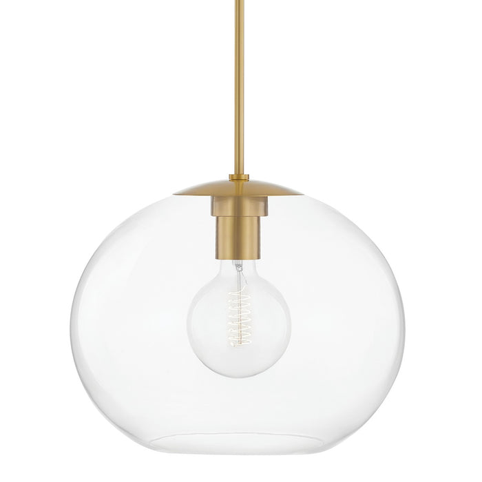 Mitzi H270701XL-AGB One Light Pendant, Aged Brass