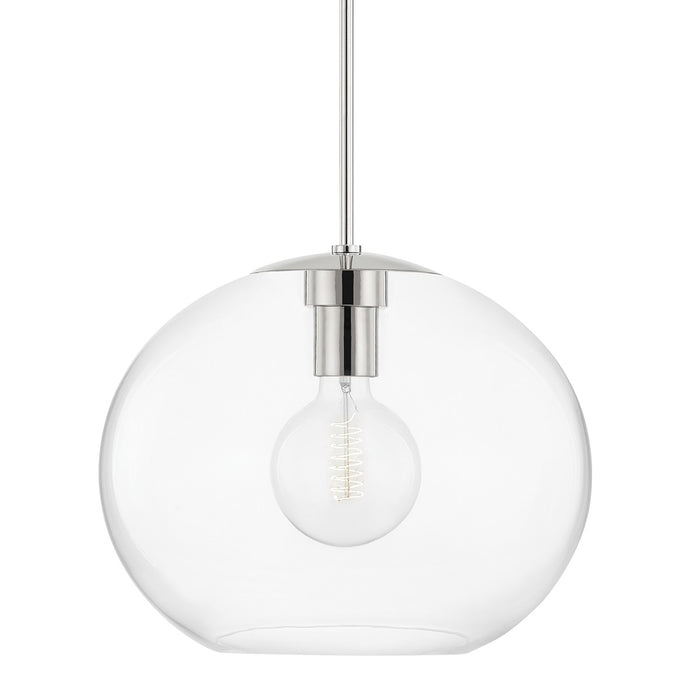 Mitzi H270701XL-PN One Light Pendant, Polished Nickel