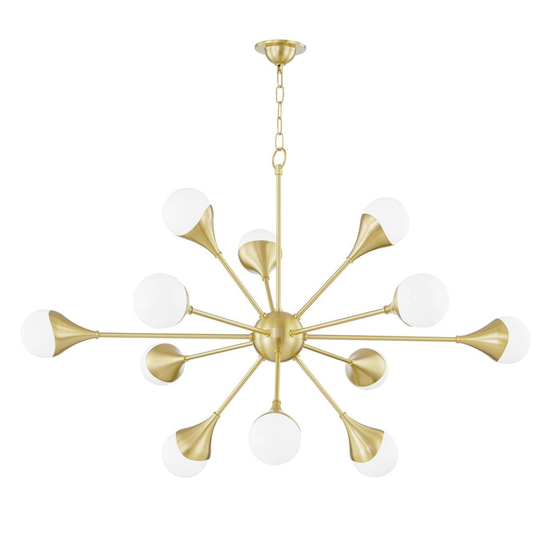 Mitzi H375812-AGB LED Chandelier, Aged Brass