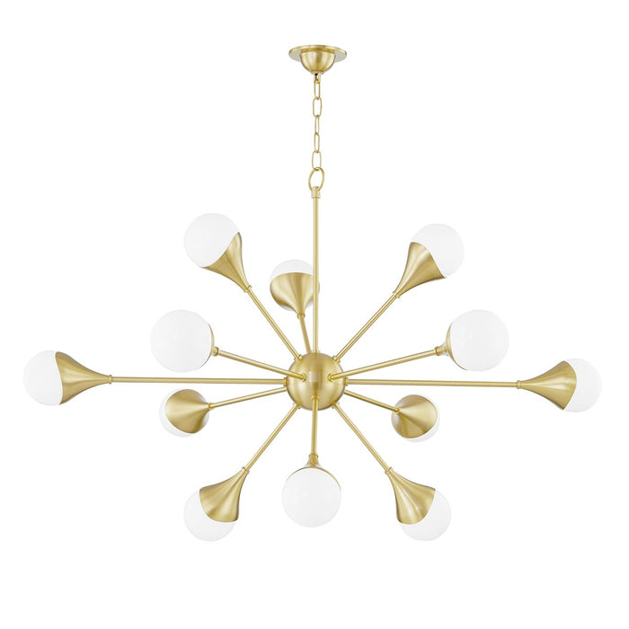 Mitzi H375812-AGB LED Chandelier, Aged Brass