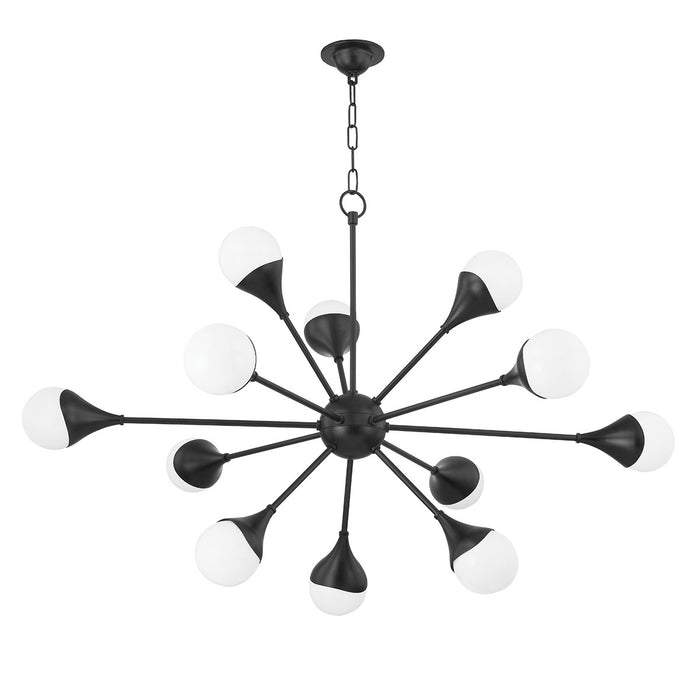 Mitzi H375812-SBK LED Chandelier, Soft Black