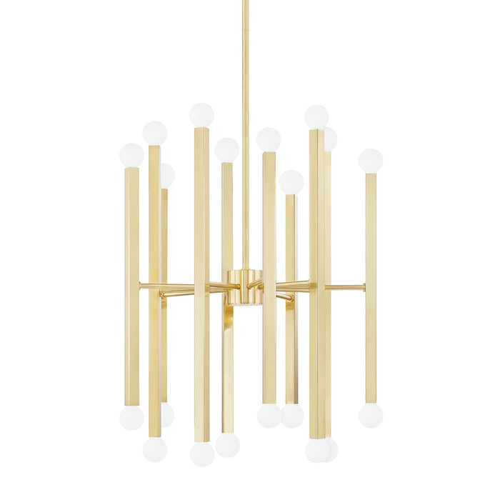 Mitzi H463820-AGB 20 Light Chandelier, Aged Brass