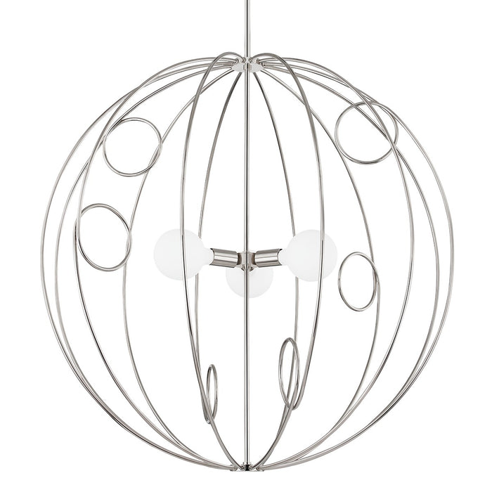 Mitzi H485701L-PN Three Light Chandelier, Polished Nickel