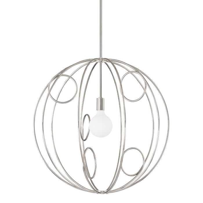 Mitzi H485701M-PN One Light Pendant, Polished Nickel