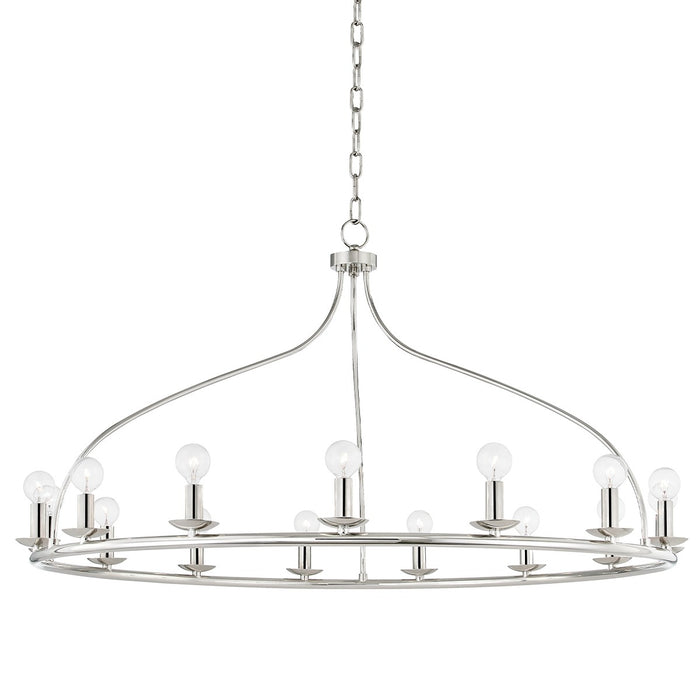 Mitzi H511815-PN 15 Light Chandelier, Polished Nickel
