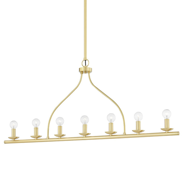 Mitzi H511907-AGB Seven Light Linear, Aged Brass