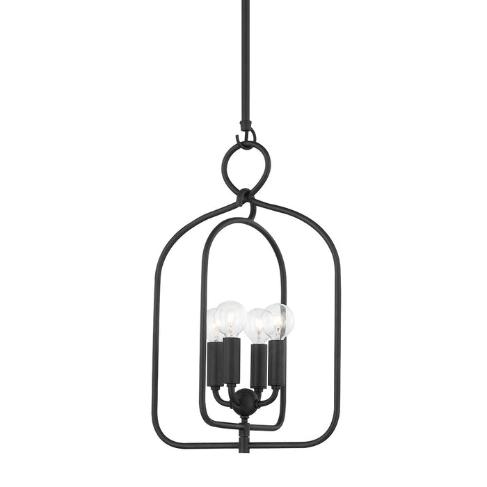 Mitzi H512701S-AI Four Light Pendant, Aged Iron
