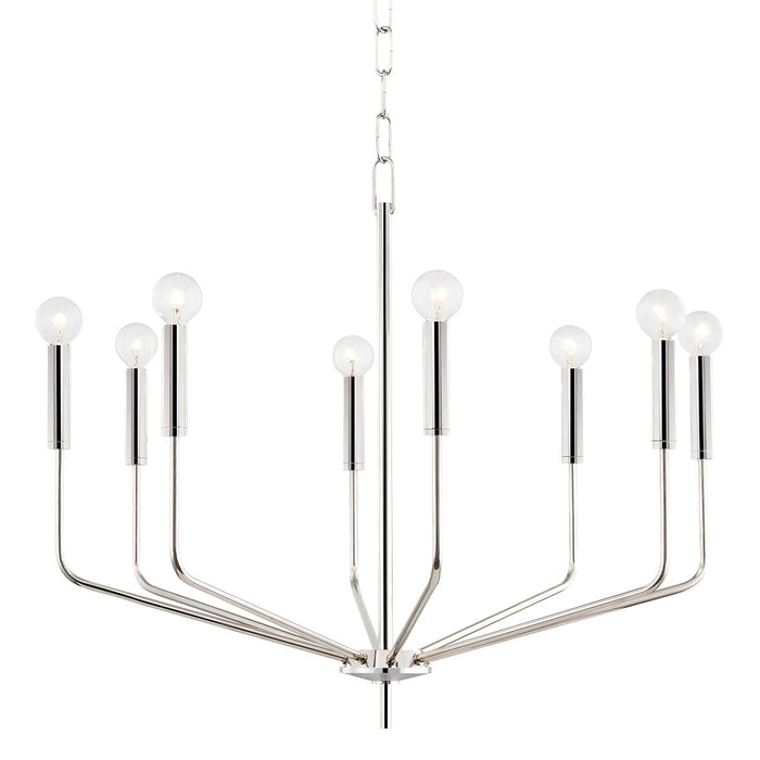 Mitzi H516808-PN Eight Light Chandelier, Polished Nickel