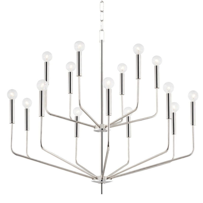 Mitzi H516815-PN 15 Light Chandelier, Polished Nickel
