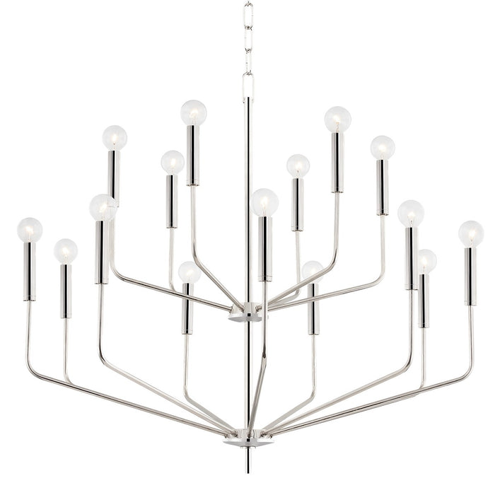 Mitzi H516815-PN 15 Light Chandelier, Polished Nickel