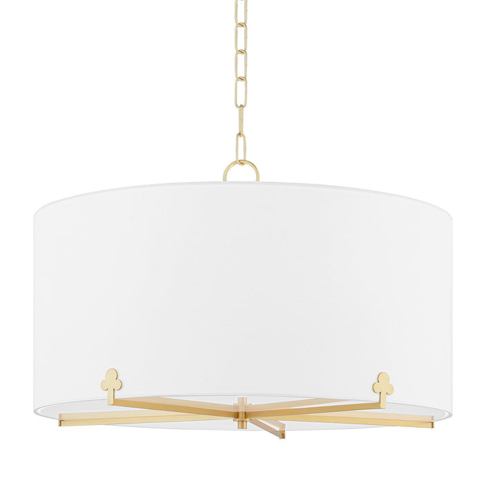 Mitzi H519805-AGB Five Light Chandelier, Aged Brass