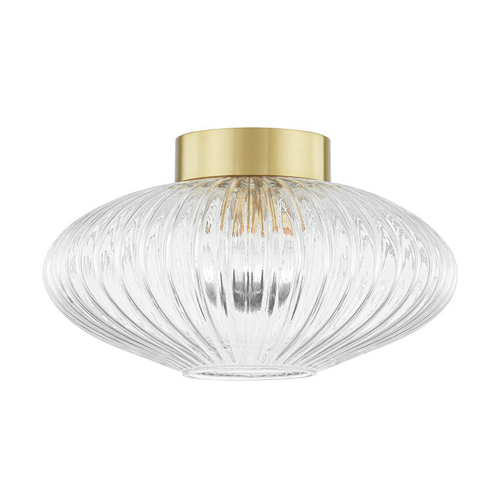 Mitzi H537501-AGB One Light Flush Mount, Aged Brass
