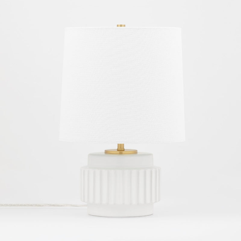 Mitzi HL452201-MW One Light Table Lamp, Matte White