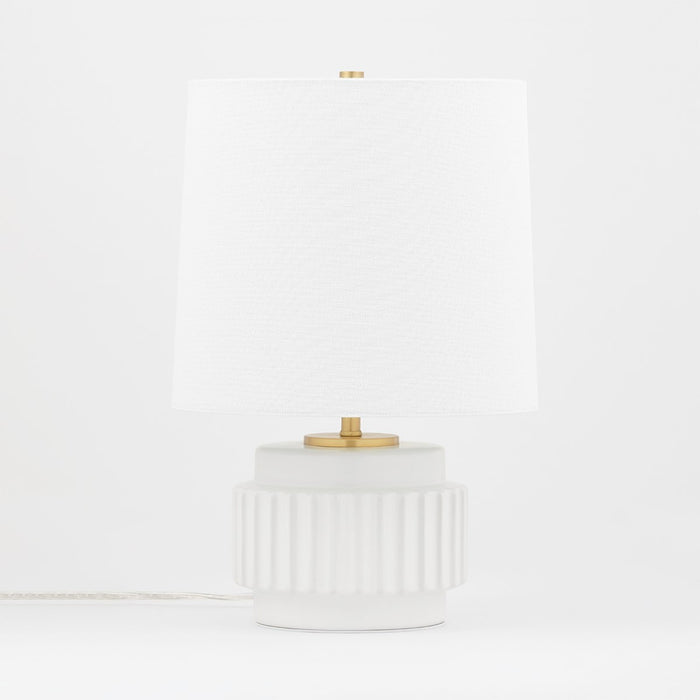 Mitzi HL452201-MW One Light Table Lamp, Matte White