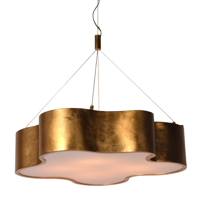 Terracotta Designs H21101-4G Four Light Chandelier, Gold Leaf