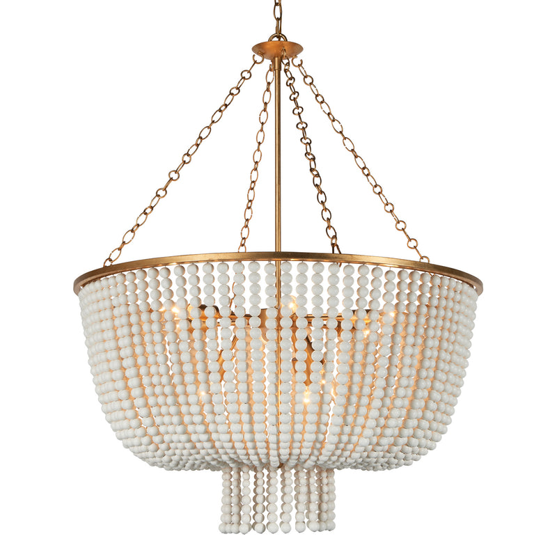 Terracotta Designs H21103W-9GL Nine Light Chandelier, Gold Leaf