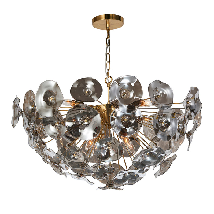 Terracotta Designs H21105-8BR Eight Light Chandelier, Warm Brass