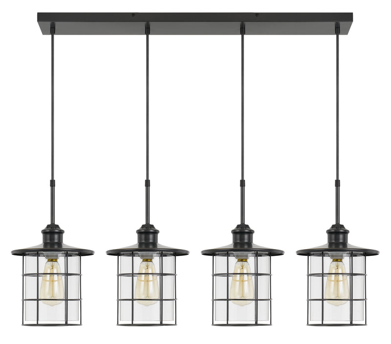 Cal Lighting FX-2668-4P Four Light Pendant, Dark Bronze