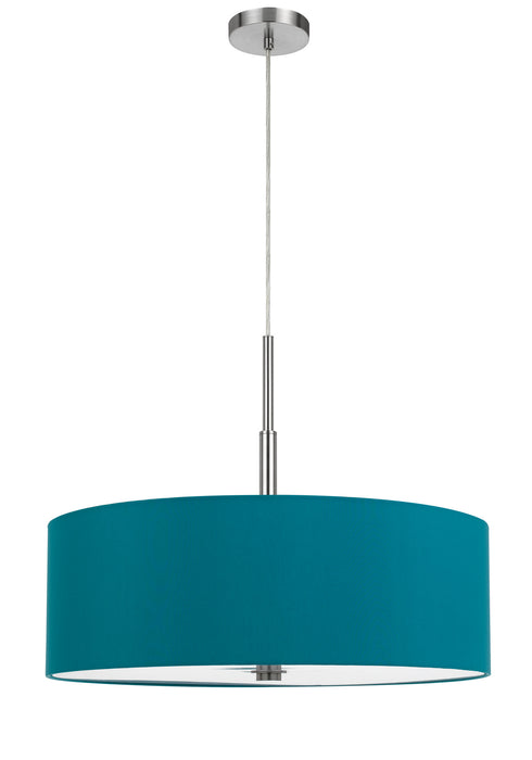 Cal Lighting FX-3744-BL Four Light Pendant, Aqua blue