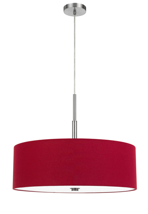 Cal Lighting FX-3744-RED Four Light Pendant, Maroon