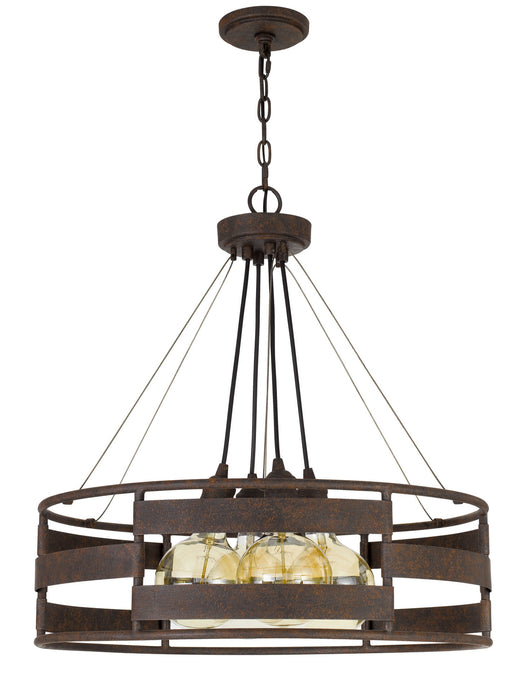 Cal Lighting FX-3747-4 Four Light Chandelier, Rust