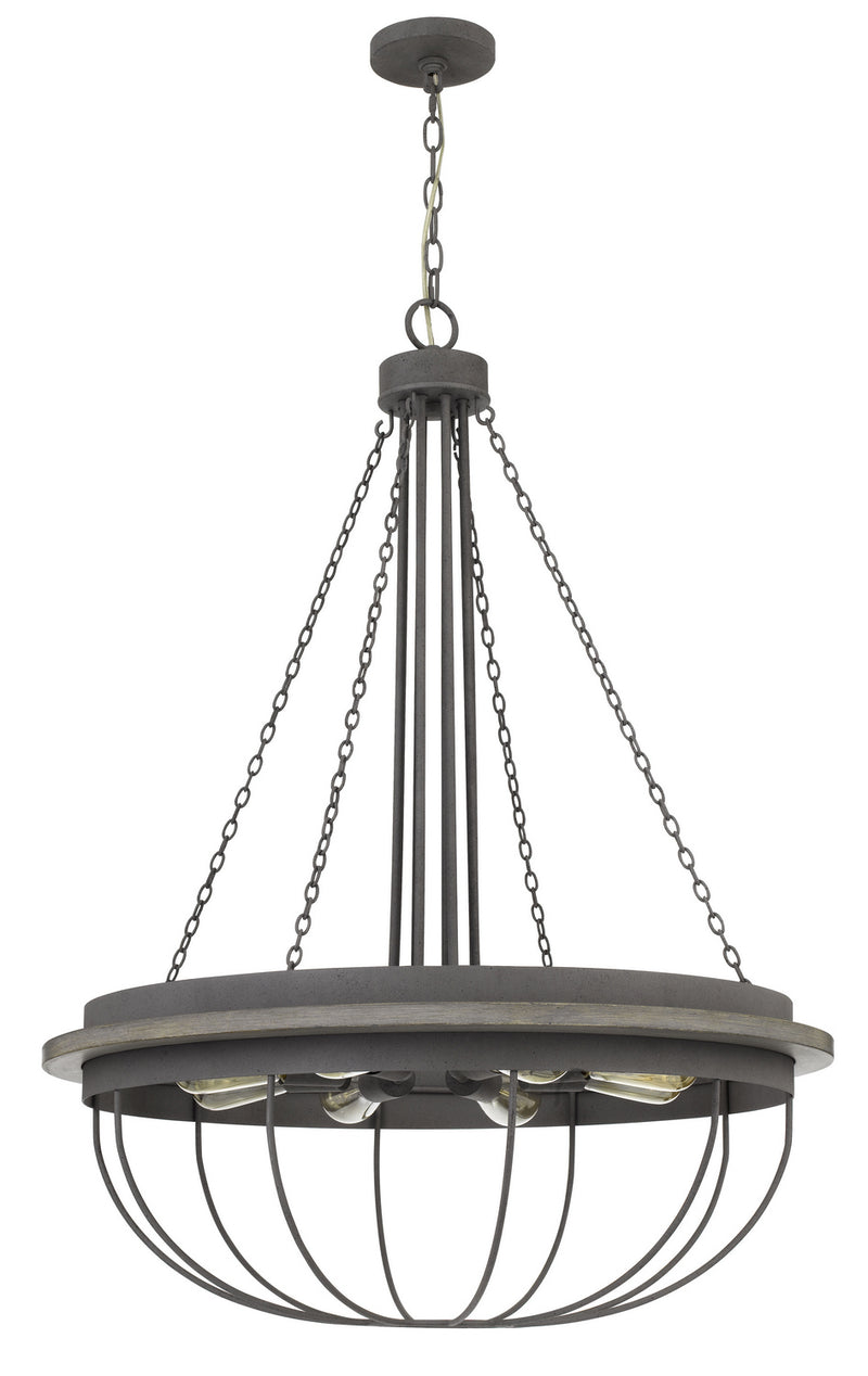 Cal Lighting FX-3748-8 Eight Light Chandelier, Dove Grey