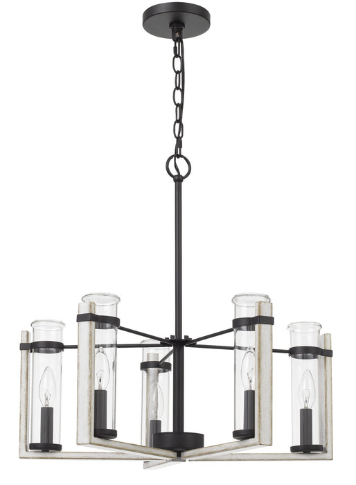 Cal Lighting FX-3751-5 Five Light Chandelier, White Washed