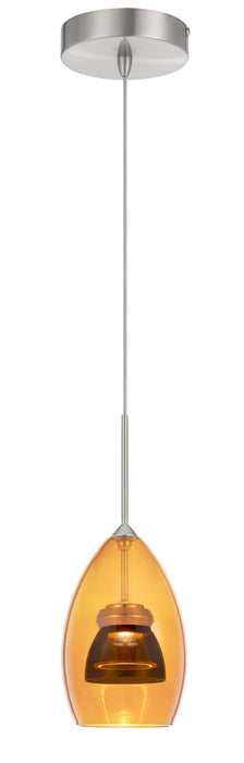 Cal Lighting UP-128-AM-SMOCL LED Mini Pendant, Amber/Smoke
