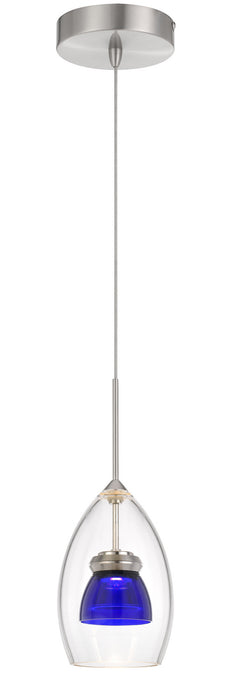 Cal Lighting UP-128-CL-BLUCL LED Mini Pendant, Clear Blue