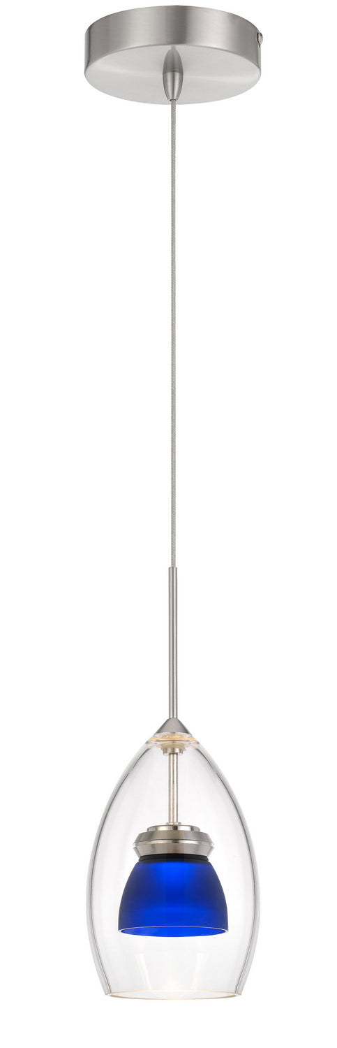 Cal Lighting UP-128-CL-BLUFR LED Mini Pendant, Frosted Blue