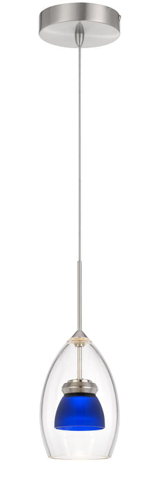 Cal Lighting UP-128-CL-BLUFR LED Mini Pendant, Frosted Blue