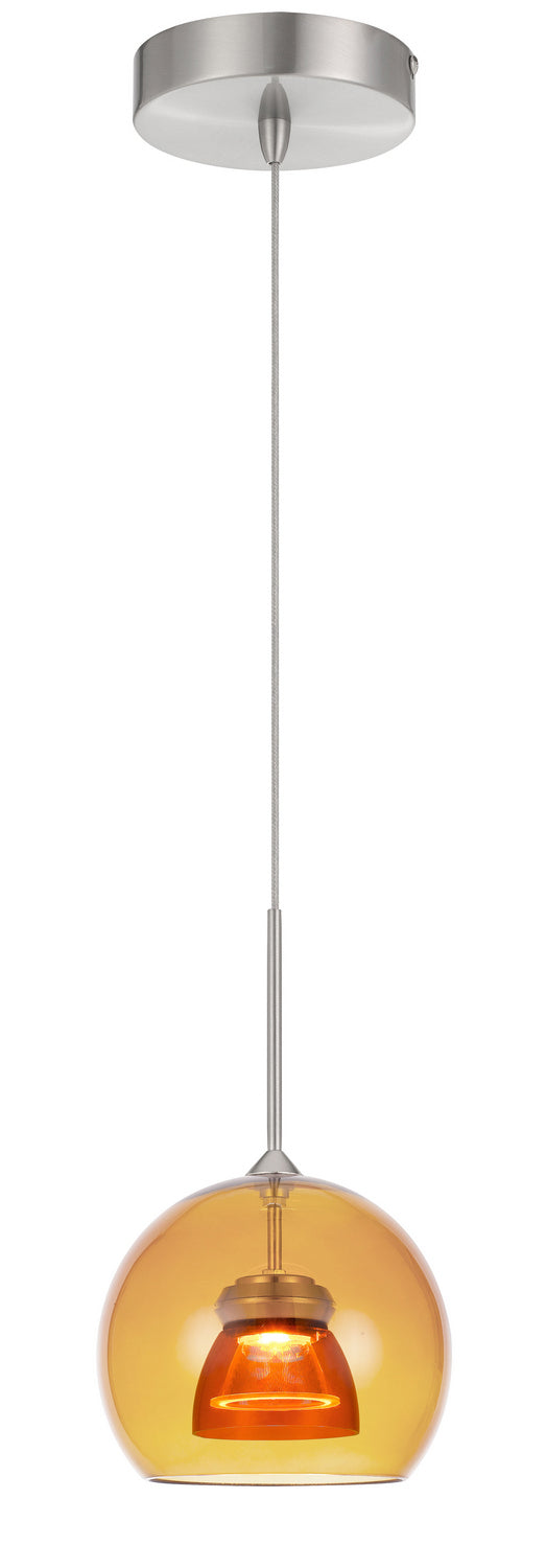 Cal Lighting UP-335-AM-AMBCL LED Mini Pendant, Amber/Yellow