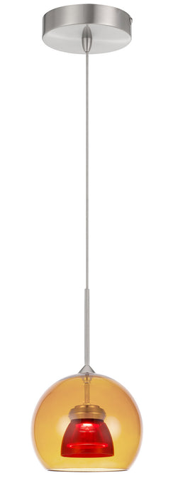 Cal Lighting UP-335-AM-REDCL LED Mini Pendant, Amber/Red