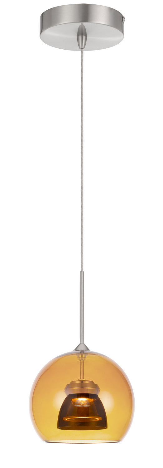 Cal Lighting UP-335-AM-SMOCL LED Mini Pendant, Amber/Smoke