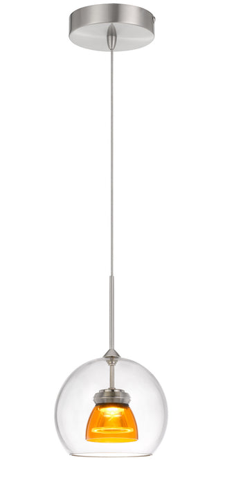Cal Lighting UP-335-CL-AMBCL LED Mini Pendant, Clear Yellow