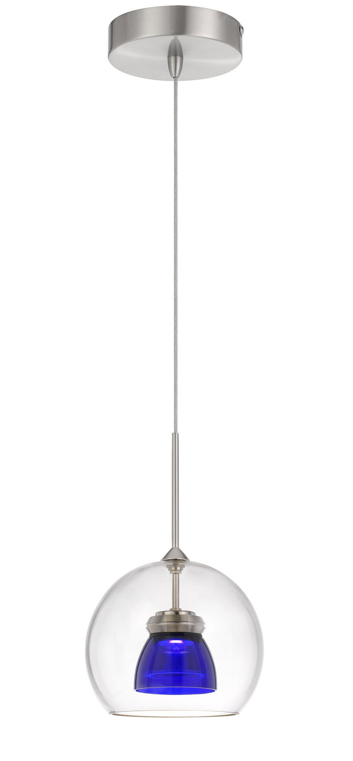 Cal Lighting UP-335-CL-BLUCL LED Mini Pendant, Clear Blue