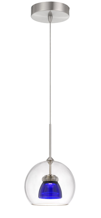 Cal Lighting UP-335-CL-BLUCL LED Mini Pendant, Clear Blue