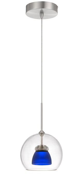 Cal Lighting UP-335-CL-BLUFR LED Mini Pendant, Frosted Blue