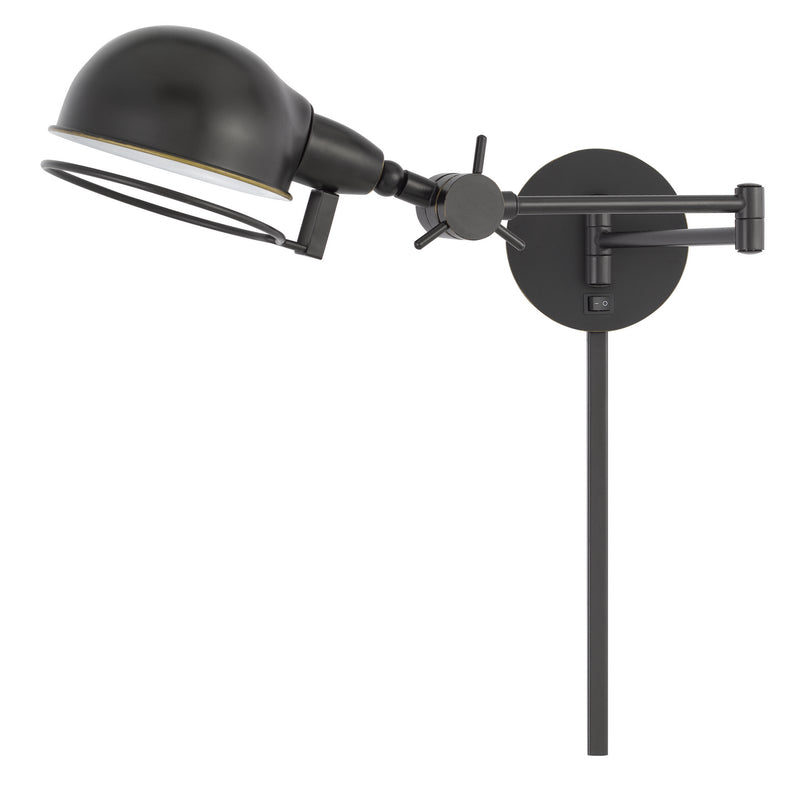 Cal Lighting WL-2924-DB One Light Swing Arm Wall Lamp, Dark Bronze