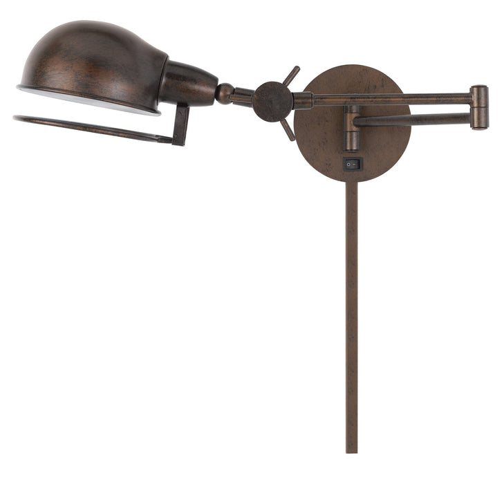 Cal Lighting WL-2924-RU One Light Swing Arm Wall Lamp, Rust