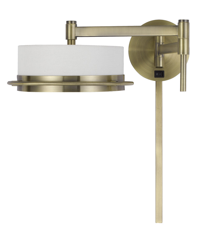 Cal Lighting WL-2929-AB LED Swing Arm Wall Lamp, Antique Brass